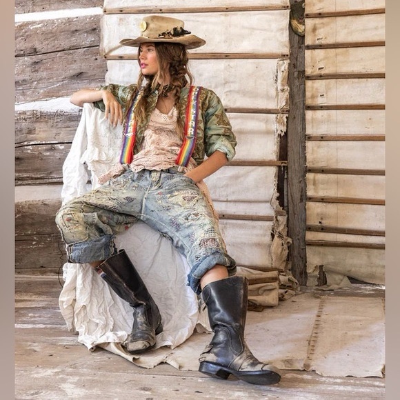 Magnolia Pearl Washed Side Stripe Jeans Free People - Picture 16 of 16